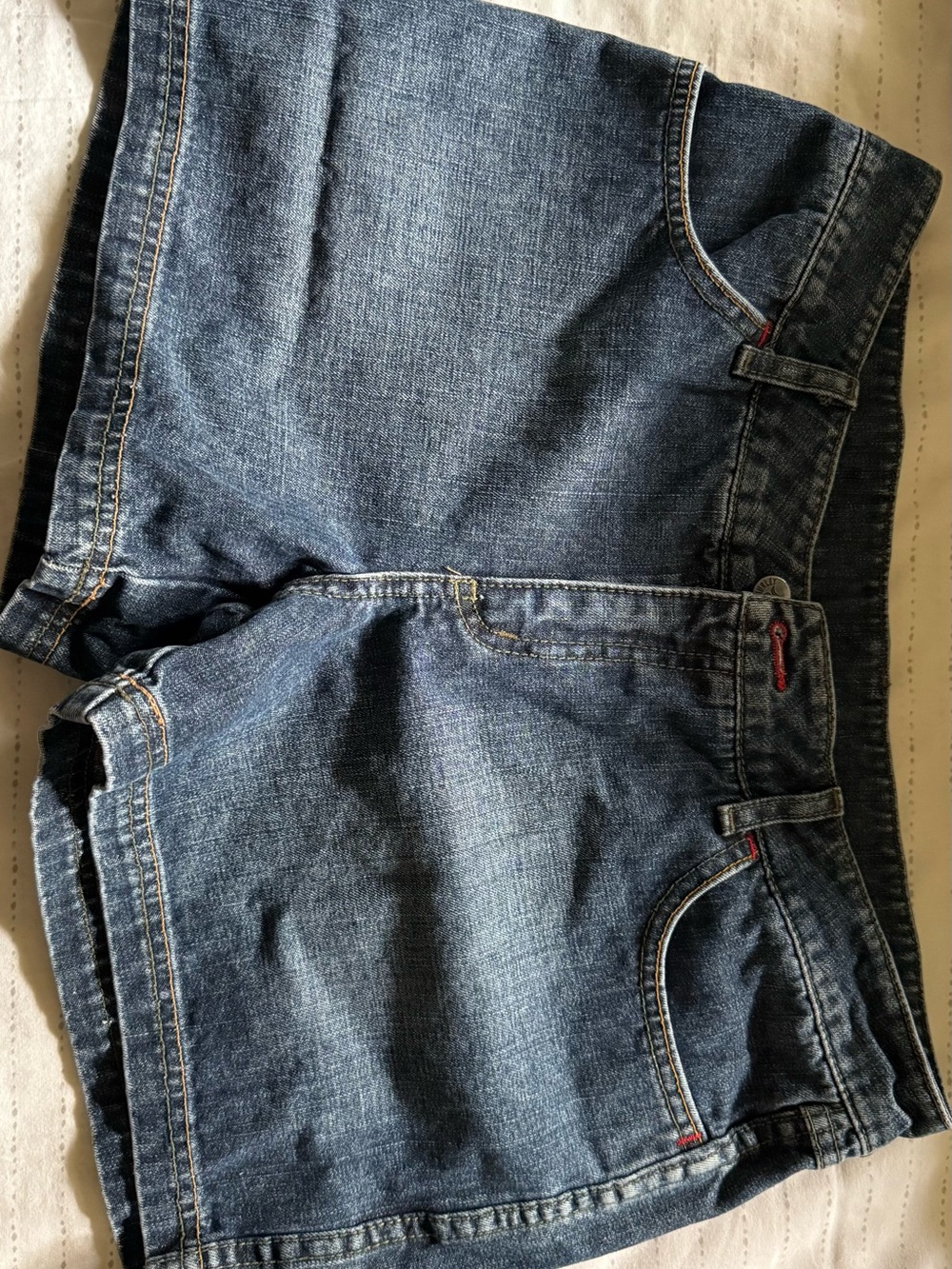 Hurley Women's Dark Blue Denim Jean Shorts